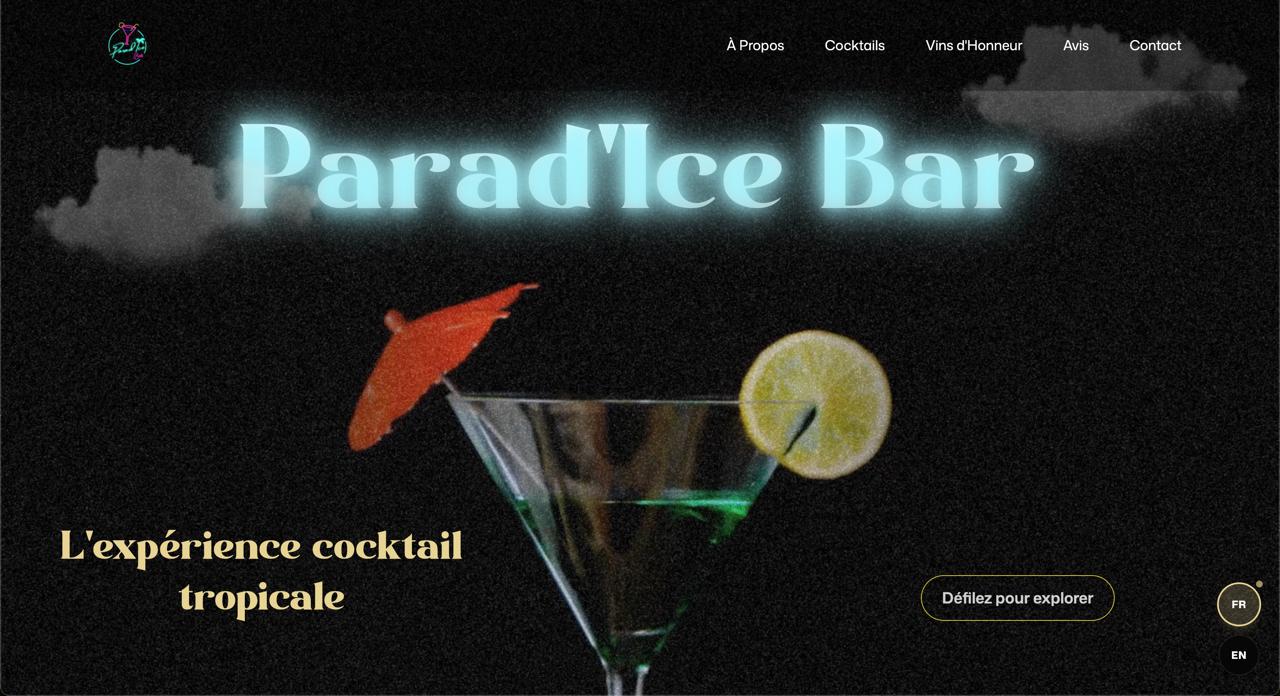 Parad'Ice Bar - Site Web Premium